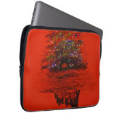 Orange Moon Landscape Laptop Sleeve (Vorne Rechts)