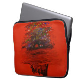 Orange Moon Landscape Laptop Sleeve (Vorderseite Links)