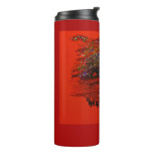 Orange Moon Landscape  Thermosbecher (Nach links gedreht)