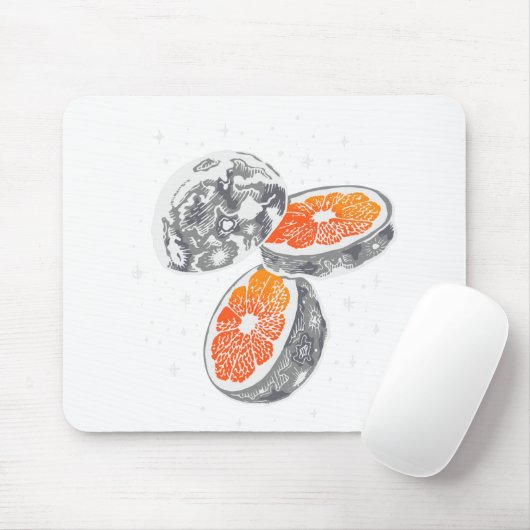 Orange Moon Mousepad (Mit Mouse)