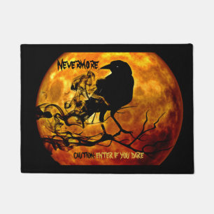 Orange Moon Raven Crow eingeben, wenn Sie es wagen Fußmatte