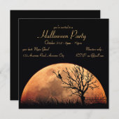 Orange Moon, Schwarze Katze Einladung (Vorne/Hinten)