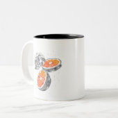 Orange Moon Zweifarbige Tasse (Vorderseite Links)
