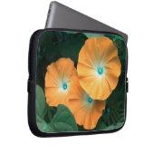 Orange Morning Glories Laptop Sleeve (Vorne Rechts)