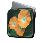 Orange Morning Glories Laptop Sleeve (Vorderseite Links)