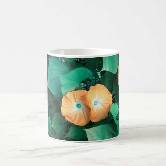 Orange Morning Glories Tasse (Mittel)