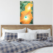 Orange Morning Glories Wrapped Canvas Leinwanddruck (Insitu (Schlafzimmer))