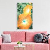 Orange Morning Glories Wrapped Canvas Leinwanddruck (Insitu (Wohnzimmer))