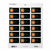 Orange Morning Glory Address Labels Adressaufkleber (Vorne)