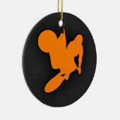Orange Motocross Keramik Ornament (Rechts)