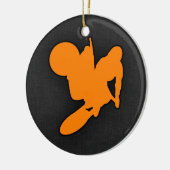 Orange Motocross Keramik Ornament (Links)