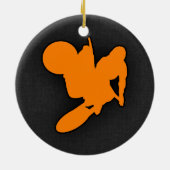 Orange Motocross Keramik Ornament (Hinten)