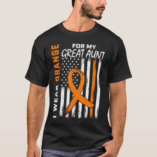 Orange MS Great Aunt Multiple Sclerosis Awareness T-Shirt (Vorderseite)