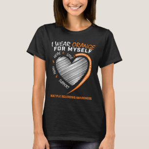 Orange Multiple Sklerose Apparese Frauen Frau Frau T-Shirt