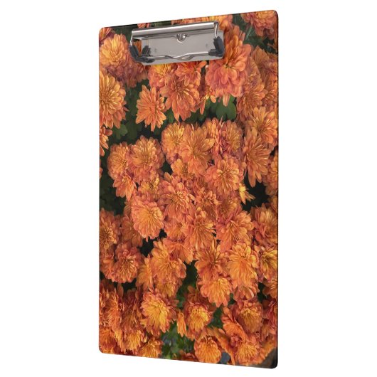 Orange Mums Clipboard Klemmbrett (Links)