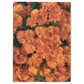 Orange Mums Clipboard Klemmbrett (Rückseite)