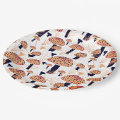 Orange Mushroom Fall Geburtstagsparty Pappteller (Schrägansicht)