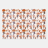 Orange Mushroom Herbst Herbstmuster Geschenkpapier Set (Vorderseite 3)