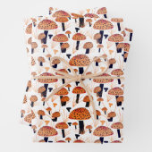 Orange Mushroom Herbst Herbstmuster Geschenkpapier Set (Beispiel)