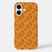 Orange Mushroom Pattern iPhone Case (Rückseite)