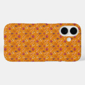 Orange Mushroom Pattern iPhone Case (Rückseite (Horizontal))