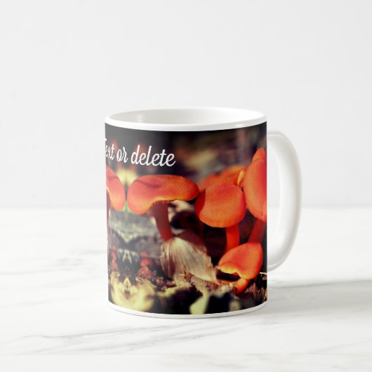 Orange Mushrooms Nature Personalized Kaffeetasse (VorderseiteRechts)