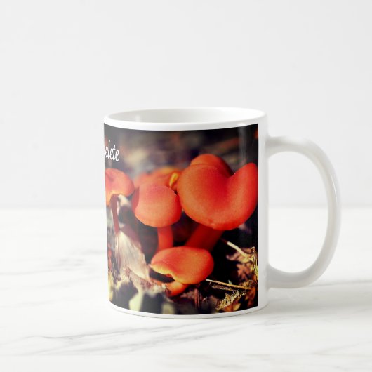 Orange Mushrooms Nature Personalized Kaffeetasse (Rechts)