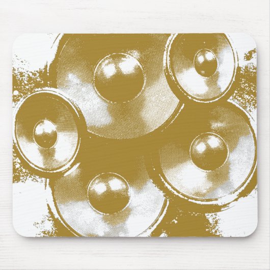 Orange Music Lautsprecher Mousepad (Vorne)