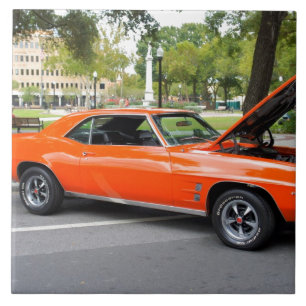 Orange Muskel Fliese