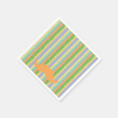 Orange Mustache Fiesta Green Yellow Fun Señor Serviette (Ecke)