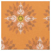Orange Muster Feuerpaisleys Orientale Stoff (Nahaufnahme)