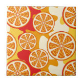 Orange Muster Fliese (Vorderseite)