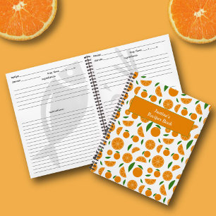 Orange Muster Rezept Notizblock