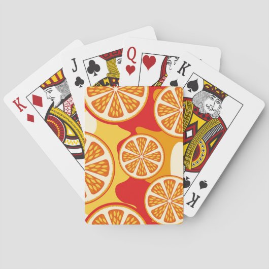 Orange Muster Spielkarten (Rückseite)