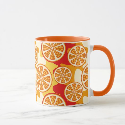 Orange Muster Tasse (Rechts)