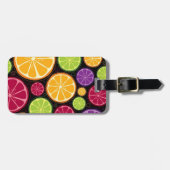 Orange Muster und Hintergrund Gepäckanhänger (Vorderseite horizontal)