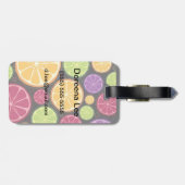 Orange Muster und Hintergrund Gepäckanhänger (Rückseite horizontal)