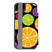Orange Muster und Hintergrund Incipio iPhone Geldbeutel-Hülle (Folio Rückseite)