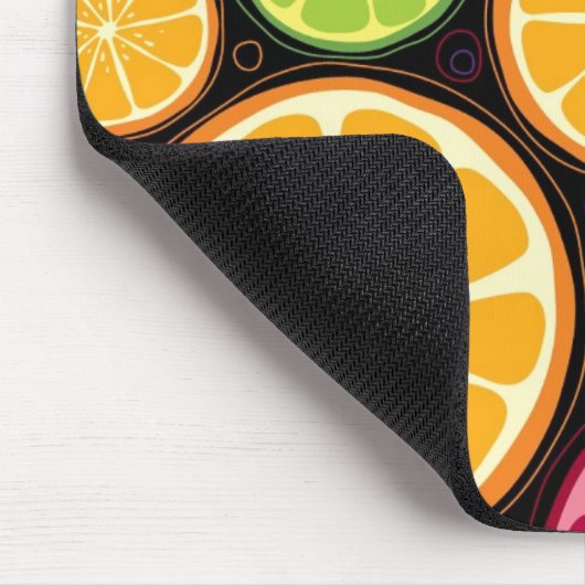 Orange Muster und Hintergrund Mousepad (Ecke)