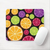 Orange Muster und Hintergrund Mousepad (Mit Mouse)