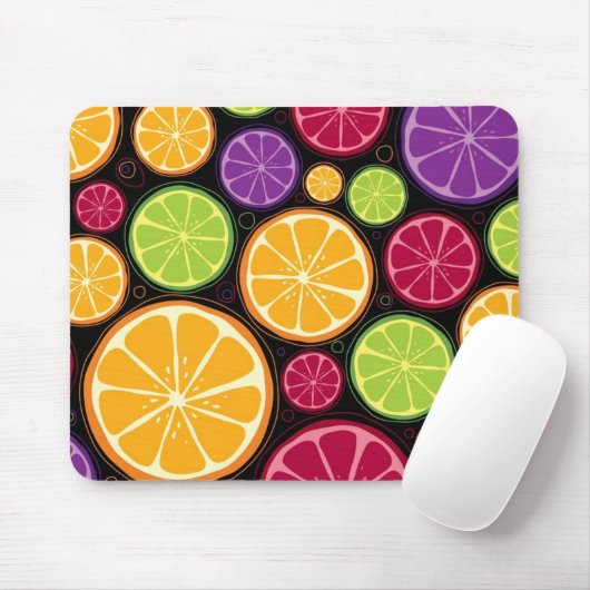 Orange Muster und Hintergrund Mousepad (Mit Mouse)