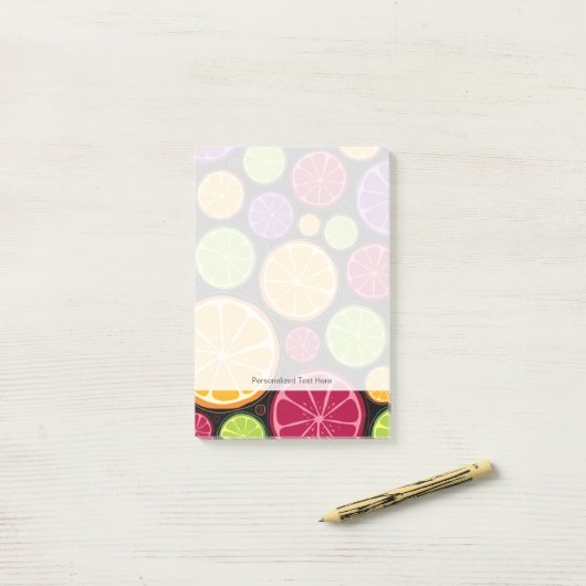 Orange Muster und Hintergrund Post-it Klebezettel (Auf Schreibtisch)