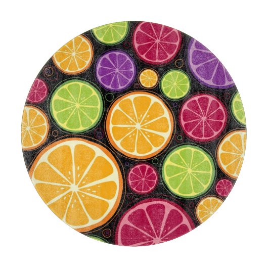 Orange Muster und Hintergrund Schneidebrett (Vorderseite)