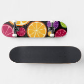 Orange Muster und Hintergrund Skateboard (Horizontal)