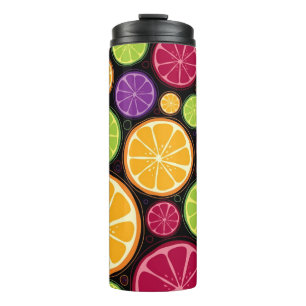 Orange Muster und Hintergrund Thermosbecher