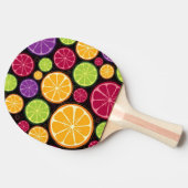 Orange Muster und Hintergrund Tischtennis Schläger (Seitenansicht)