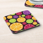 Orange Muster und Hintergrund Untersetzer (Linke Seite)