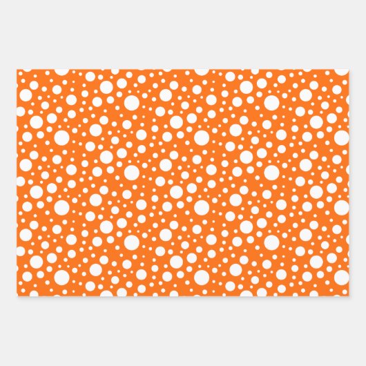 Orange Muster Wrapping Paper Sheet Set Geschenkpapier Set (Vorderseite 3)
