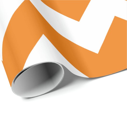 Orange mutiges Zickzack Geschenkpapier (Rolleneckpunkt)