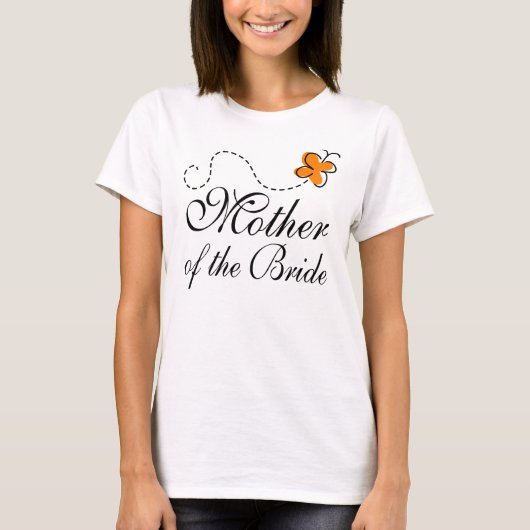 Orange Mutter der Braut T-Shirt (Vorderseite)